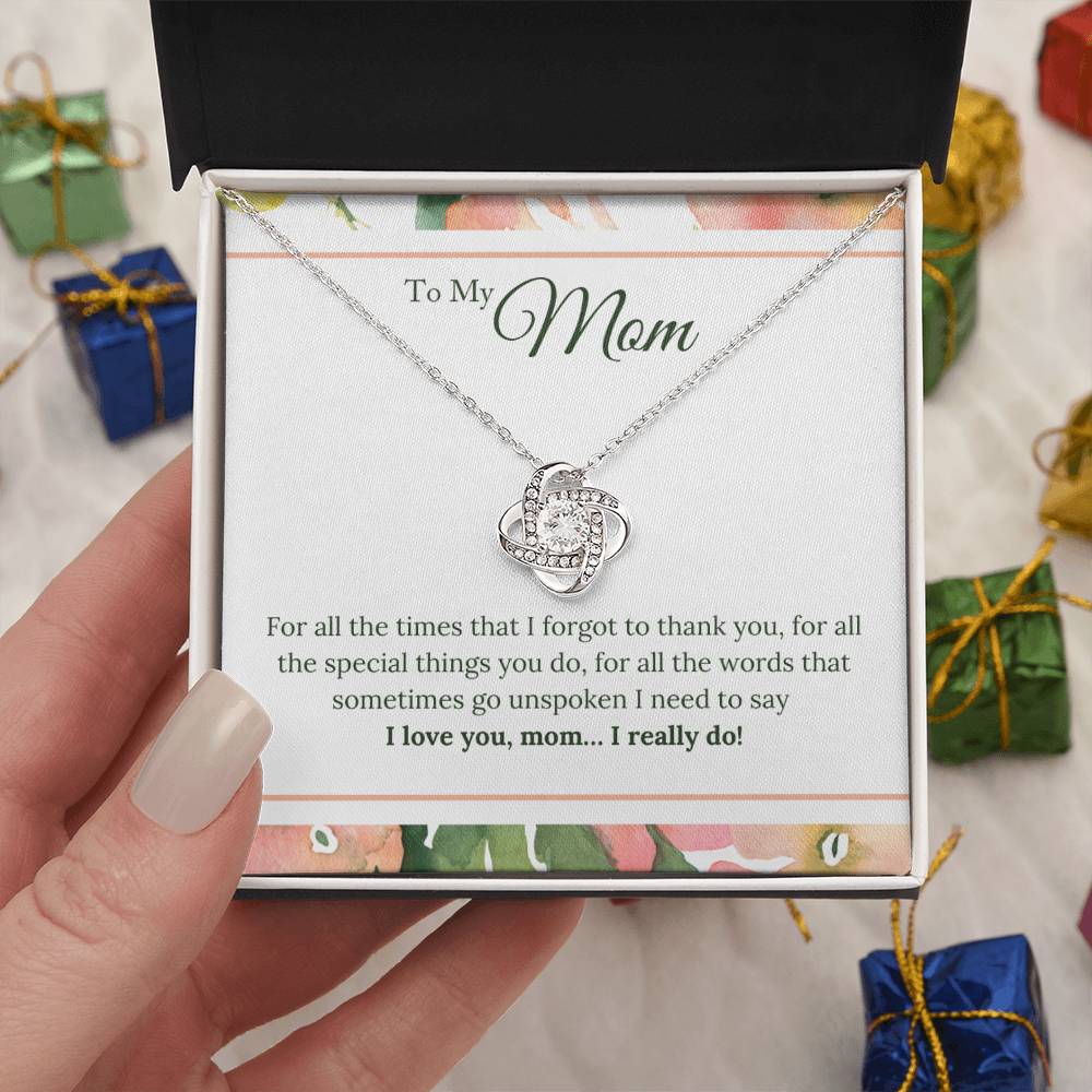 Thank You Mom, Gift Necklace For Mother, Mothers Day Gift Necklace, Mothers Birthday Gift Necklace, From Son, Daughter