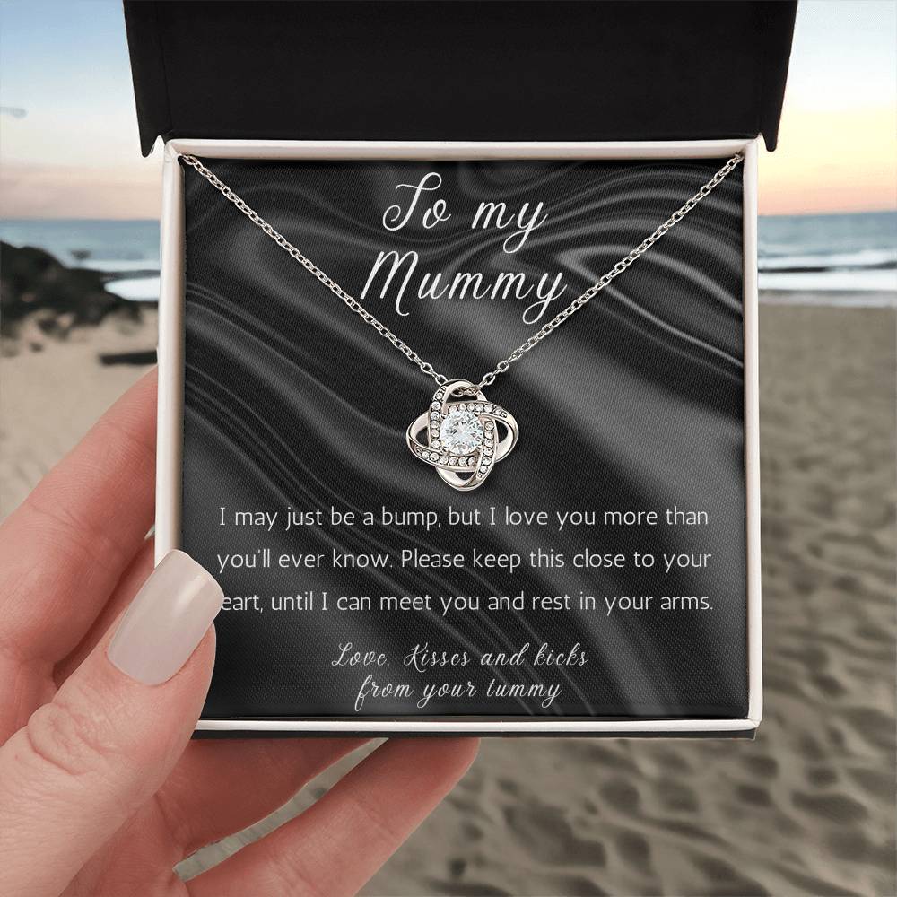 New Mom Gift Necklace, Mom To Be Gift, Pregnancy Gift For Mom, Love Knot Gift Necklace, Gift for Pregnant Mom, Expecting Mom