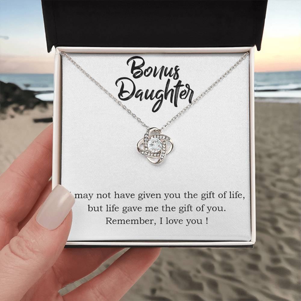 To My Bonus Daughter Gift Necklace, Step Daughter Gift Necklace, Gift From Step Mom, Dad, Birthday Gift Necklace