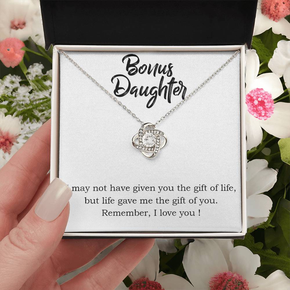 To My Bonus Daughter Gift Necklace, Step Daughter Gift Necklace, Gift From Step Mom, Dad, Birthday Gift Necklace