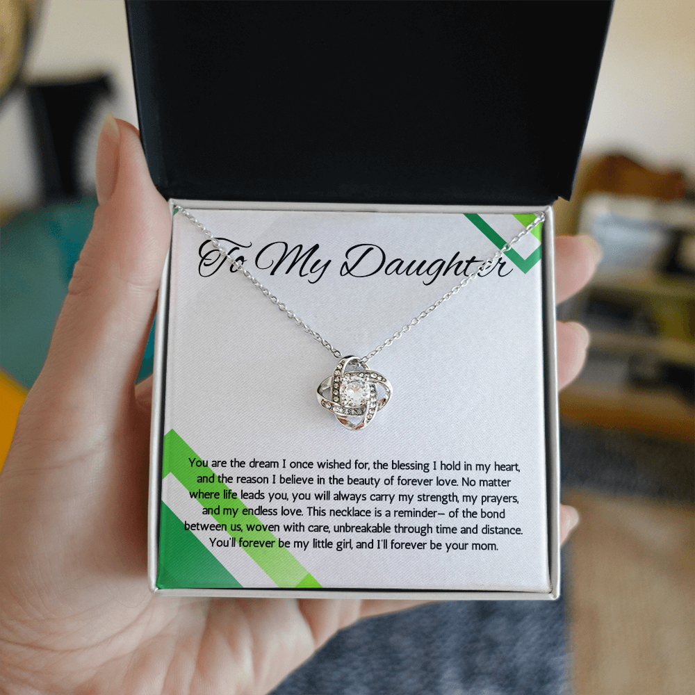 Daughter Gift Necklace From Mom Birthday Graduation Present from Mother Love Knot Jewelry