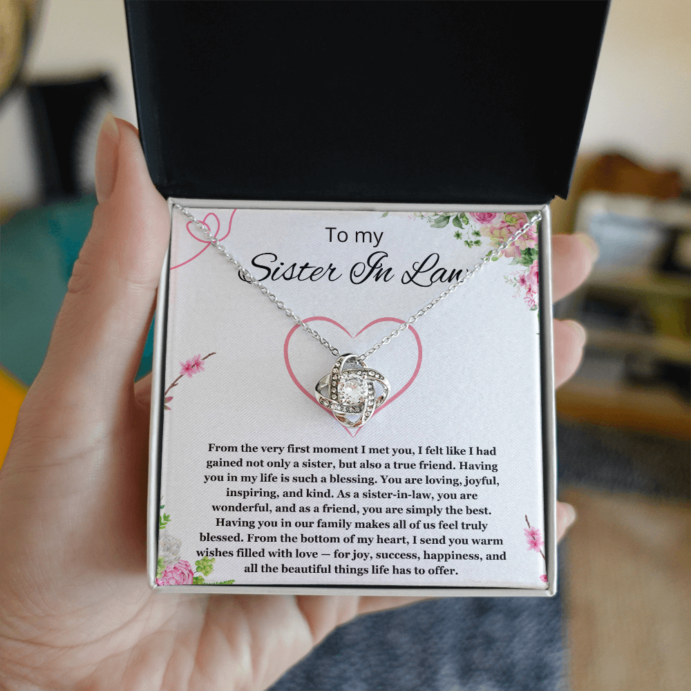 Sister in Law Jewelry Sister-in-Law Birthday Gift for Sister in Law Gift from Bride Wedding Birthday Love Knot Necklace