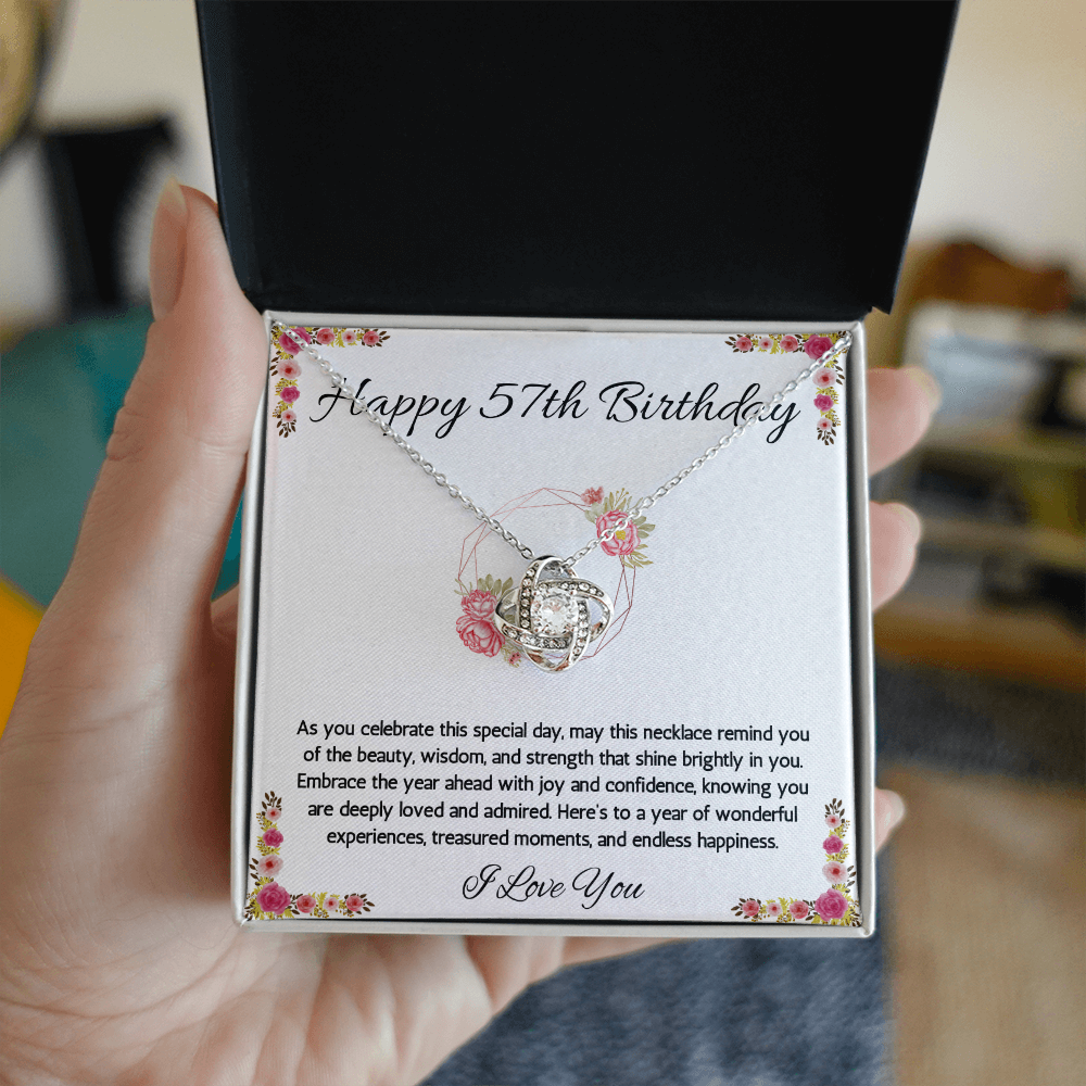 57th Birthday Gift Necklace, 57th Birthday Jewelry, Turning 57, necklace For Wife, Sister, Mom, Woman, Birthday Gift Necklace For 57 Year Old
