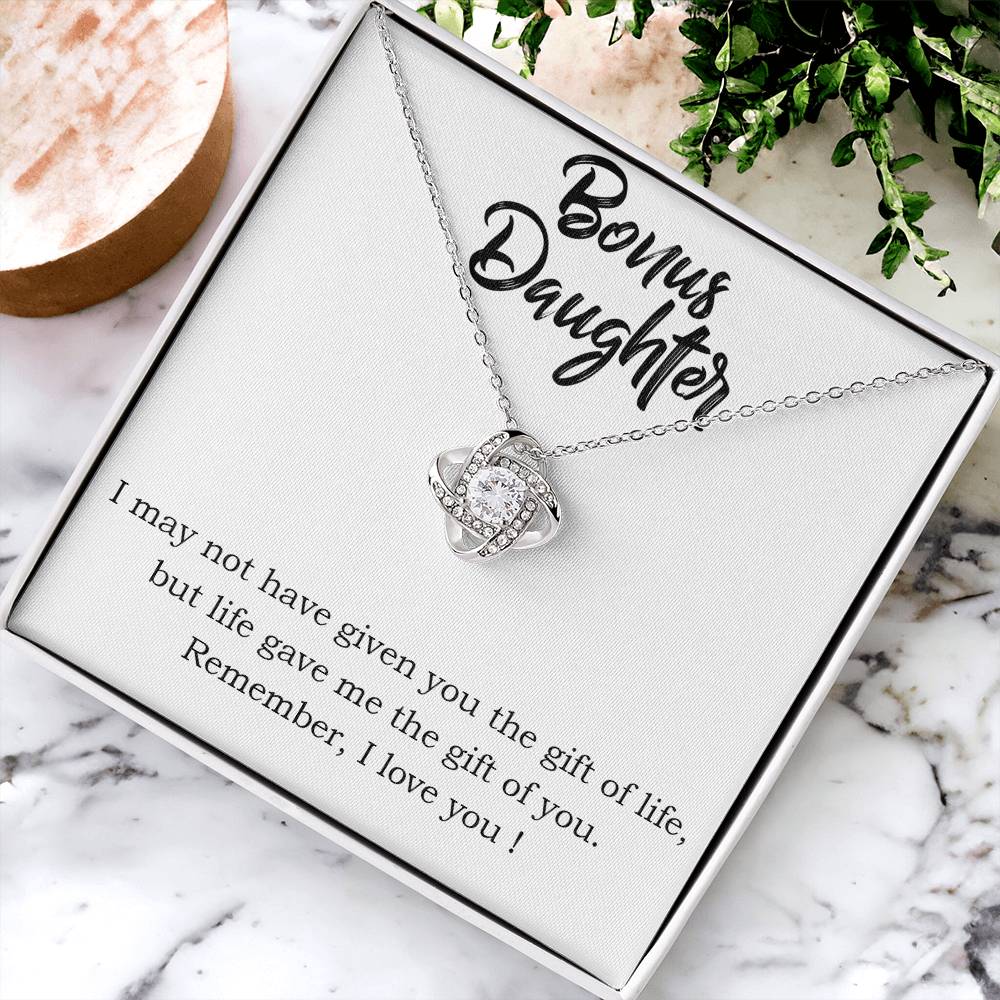 To My Bonus Daughter Gift Necklace, Step Daughter Gift Necklace, Gift From Step Mom, Dad, Birthday Gift Necklace