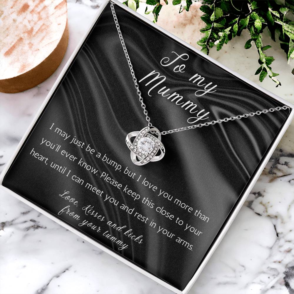 New Mom Gift Necklace, Mom To Be Gift, Pregnancy Gift For Mom, Love Knot Gift Necklace, Gift for Pregnant Mom, Expecting Mom