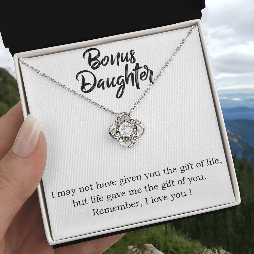 To My Bonus Daughter Gift Necklace, Step Daughter Gift Necklace, Gift From Step Mom, Dad, Birthday Gift Necklace