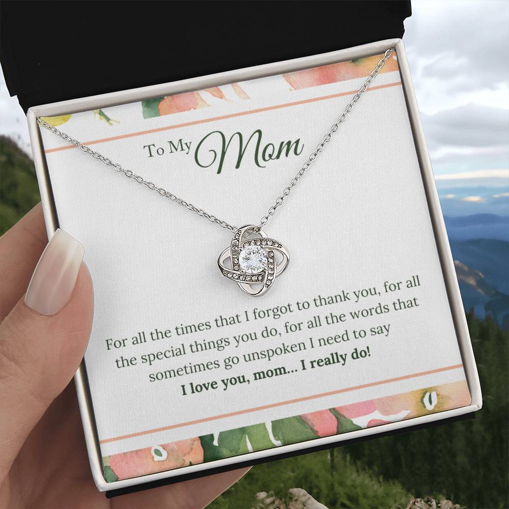 Thank You Mom, Gift Necklace For Mother, Mothers Day Gift Necklace, Mothers Birthday Gift Necklace, From Son, Daughter