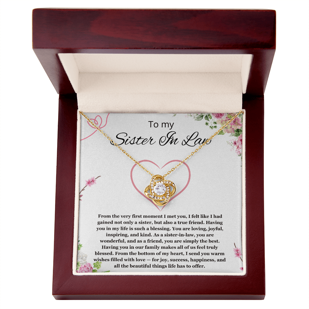 Sister in Law Jewelry Sister-in-Law Birthday Gift for Sister in Law Gift from Bride Wedding Birthday Love Knot Necklace