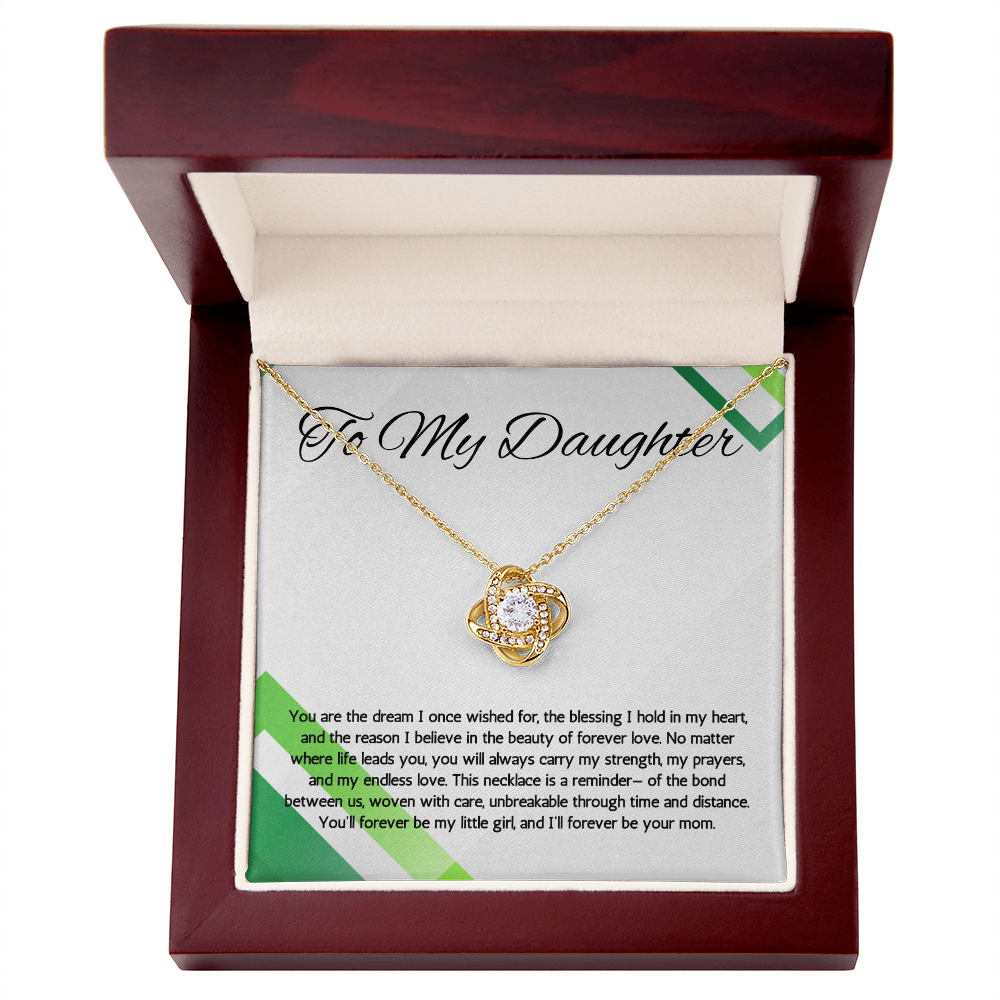 Daughter Gift Necklace From Mom Birthday Graduation Present from Mother Love Knot Jewelry