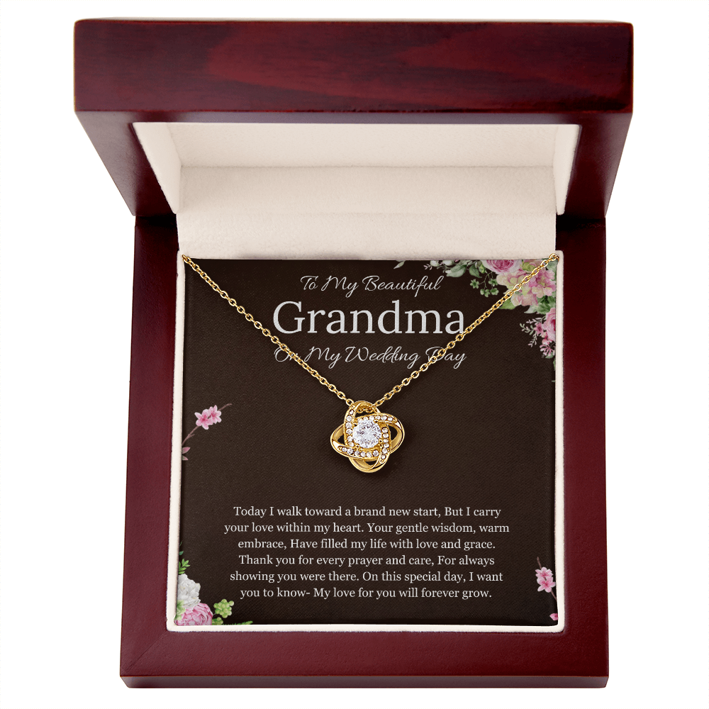 Grandmother of the Bride Gift to Grandma Wedding Gift for Grandma of the Bride Grandmother Wedding Necklace Love Knot Jewelry