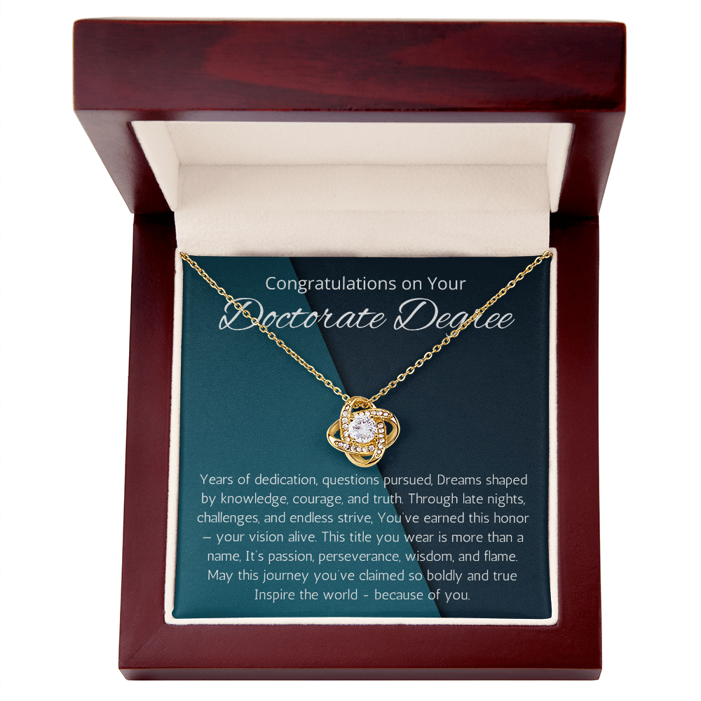 PHD Graduation Gift Necklace, Doctorate Gift for Her, Doctorate Ceremony Gift Necklace, PHD Graduation Present Jewelry