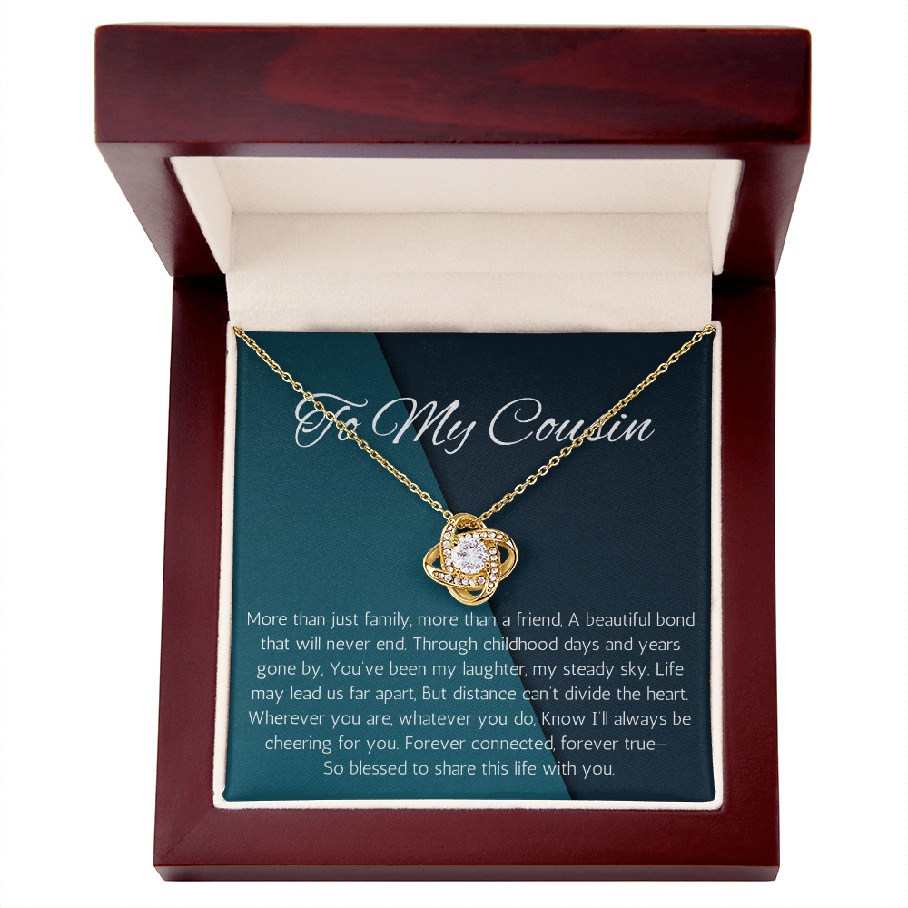 Gifts for Cousin, Cousin Gift Idea, Necklace Gift for Cousin Wedding Gift for Cousin, Love Knot Necklace for Birthday