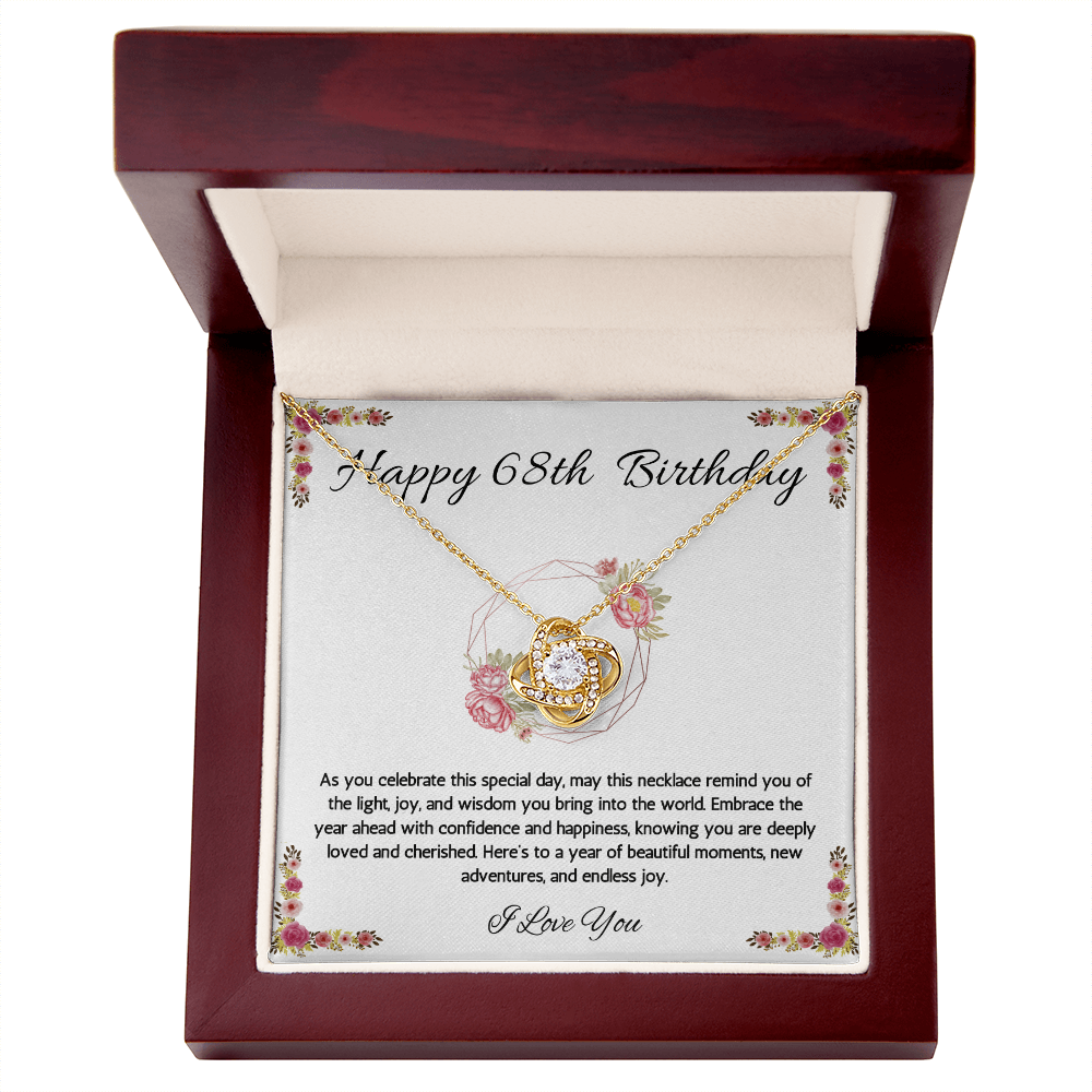 68th Birthday Gift Necklace, 68th Birthday Jewelry, Turning 68, necklace For Wife, Grandma, Mom, Woman, Birthday Gift Necklace For 68 Year Old