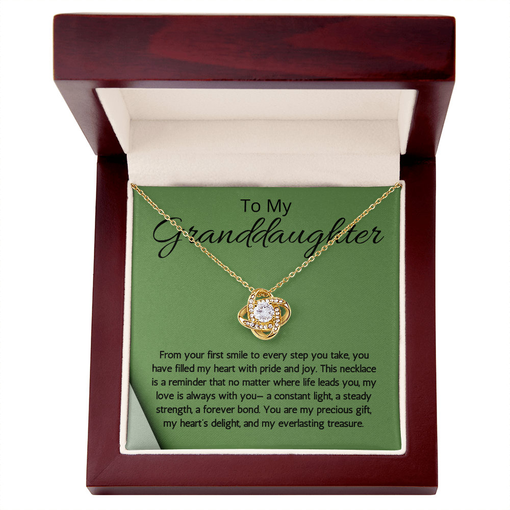 Granddaughter Gift Necklace from Grandma Grandpa Gift Birthday Christmas Graduation Love Knot necklace from Grandfather Grandmother