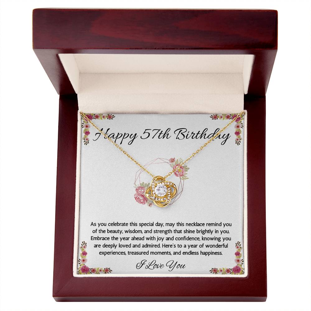 57th Birthday Gift Necklace, 57th Birthday Jewelry, Turning 57, necklace For Wife, Sister, Mom, Woman, Birthday Gift Necklace For 57 Year Old