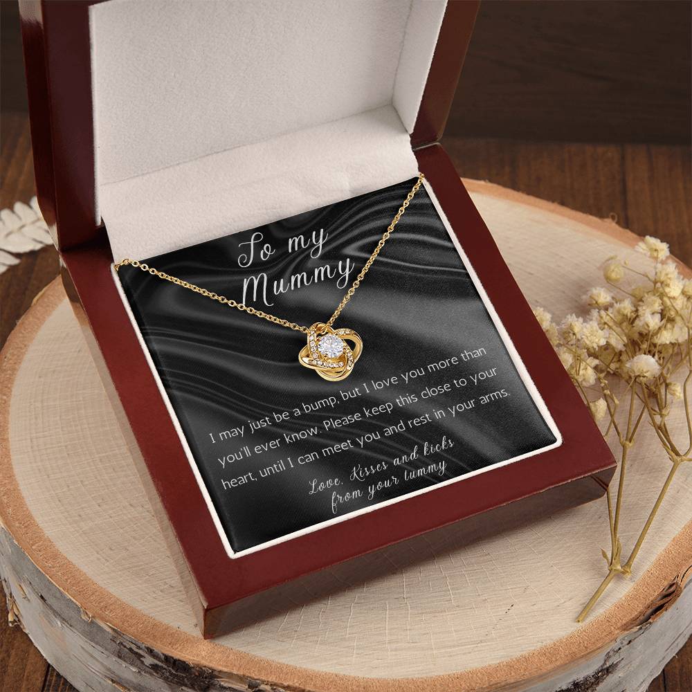 New Mom Gift Necklace, Mom To Be Gift, Pregnancy Gift For Mom, Love Knot Gift Necklace, Gift for Pregnant Mom, Expecting Mom