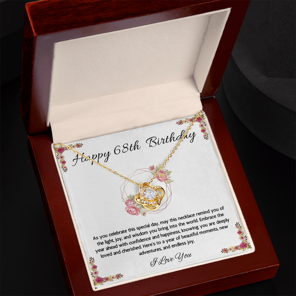 68th Birthday Gift Necklace, 68th Birthday Jewelry, Turning 68, necklace For Wife, Grandma, Mom, Woman, Birthday Gift Necklace For 68 Year Old