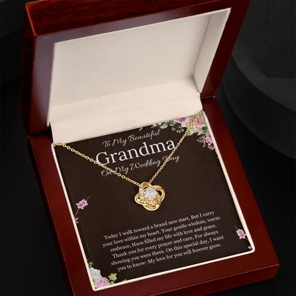 Grandmother of the Bride Gift to Grandma Wedding Gift for Grandma of the Bride Grandmother Wedding Necklace Love Knot Jewelry