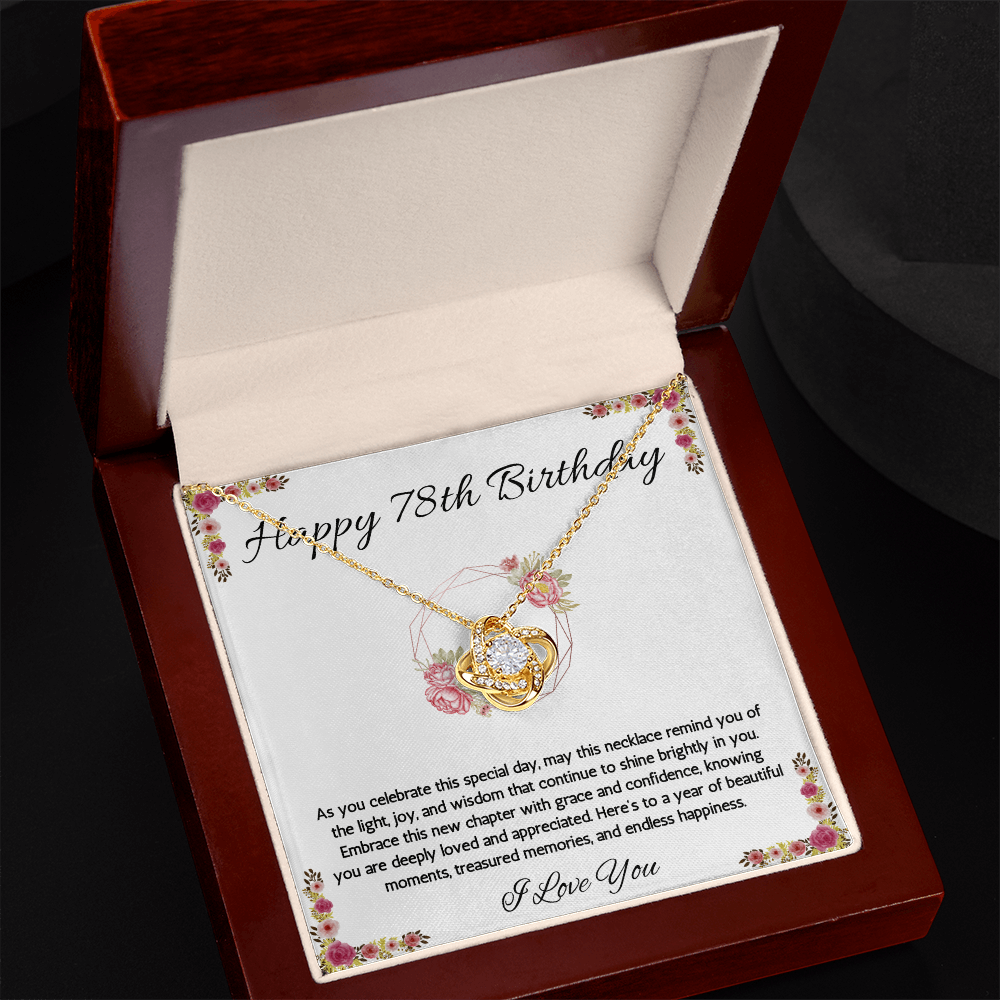 78th Birthday Gift Necklace, 78th Birthday Jewelry, Turning 78, necklace For Wife, Grandma, Mom, Woman, Birthday Gift Necklace For 78 Year Old