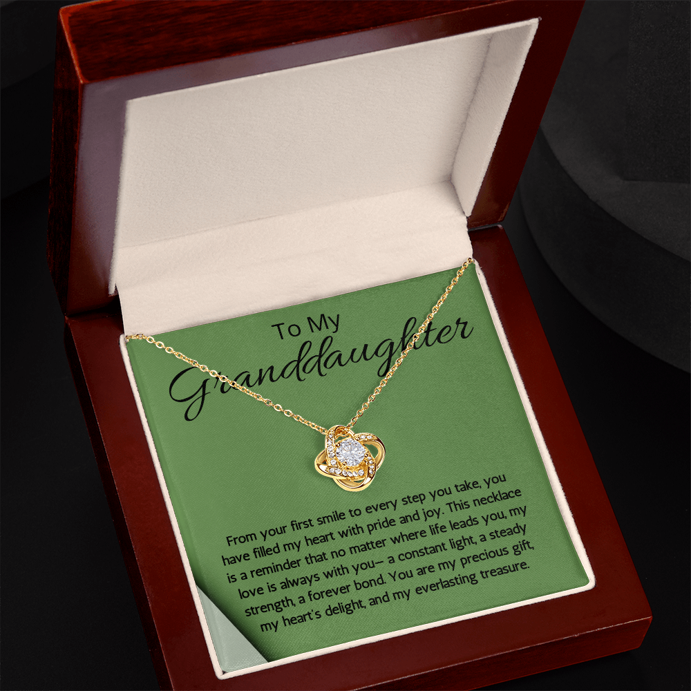 Granddaughter Gift Necklace from Grandma Grandpa Gift Birthday Christmas Graduation Love Knot necklace from Grandfather Grandmother