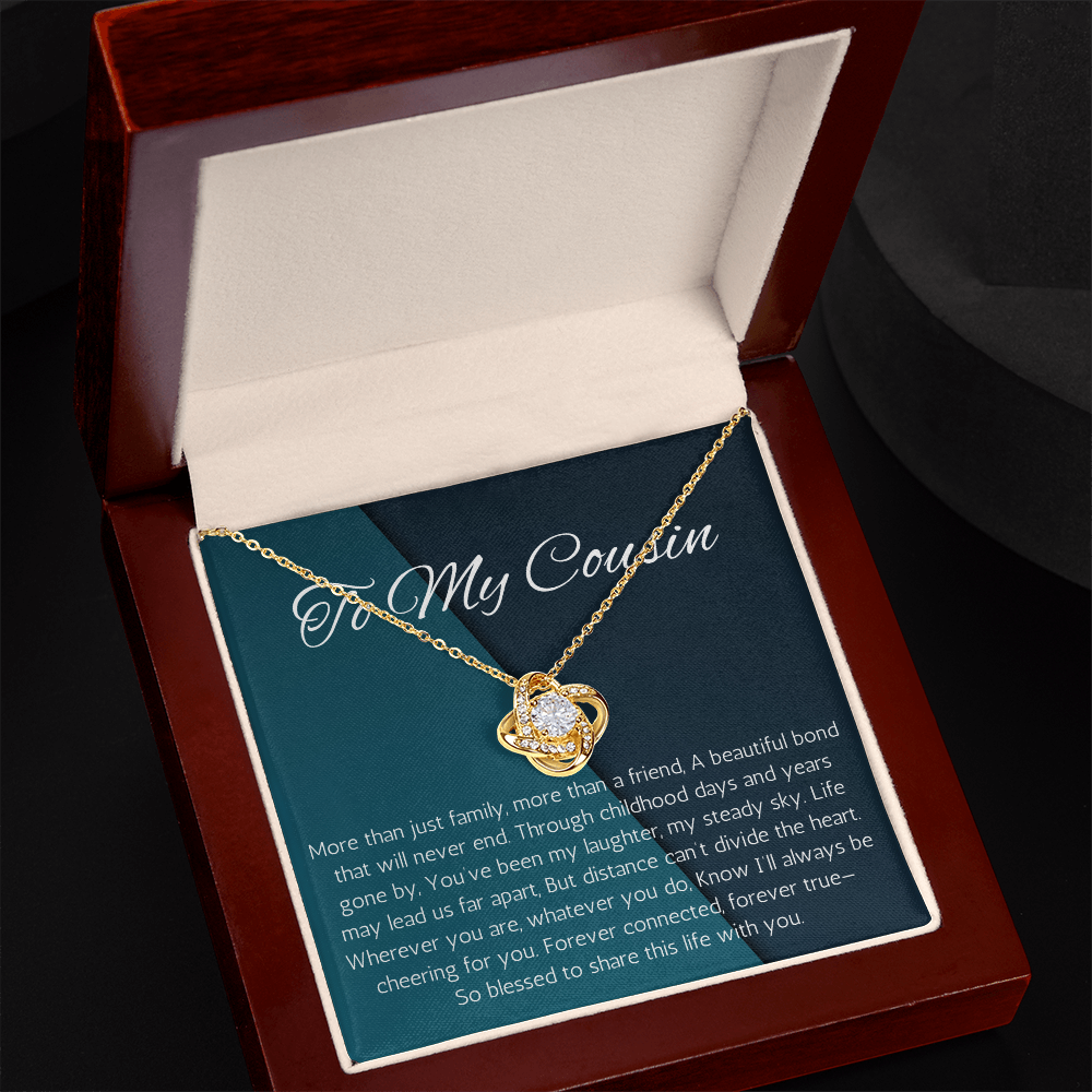 Gifts for Cousin, Cousin Gift Idea, Necklace Gift for Cousin Wedding Gift for Cousin, Love Knot Necklace for Birthday