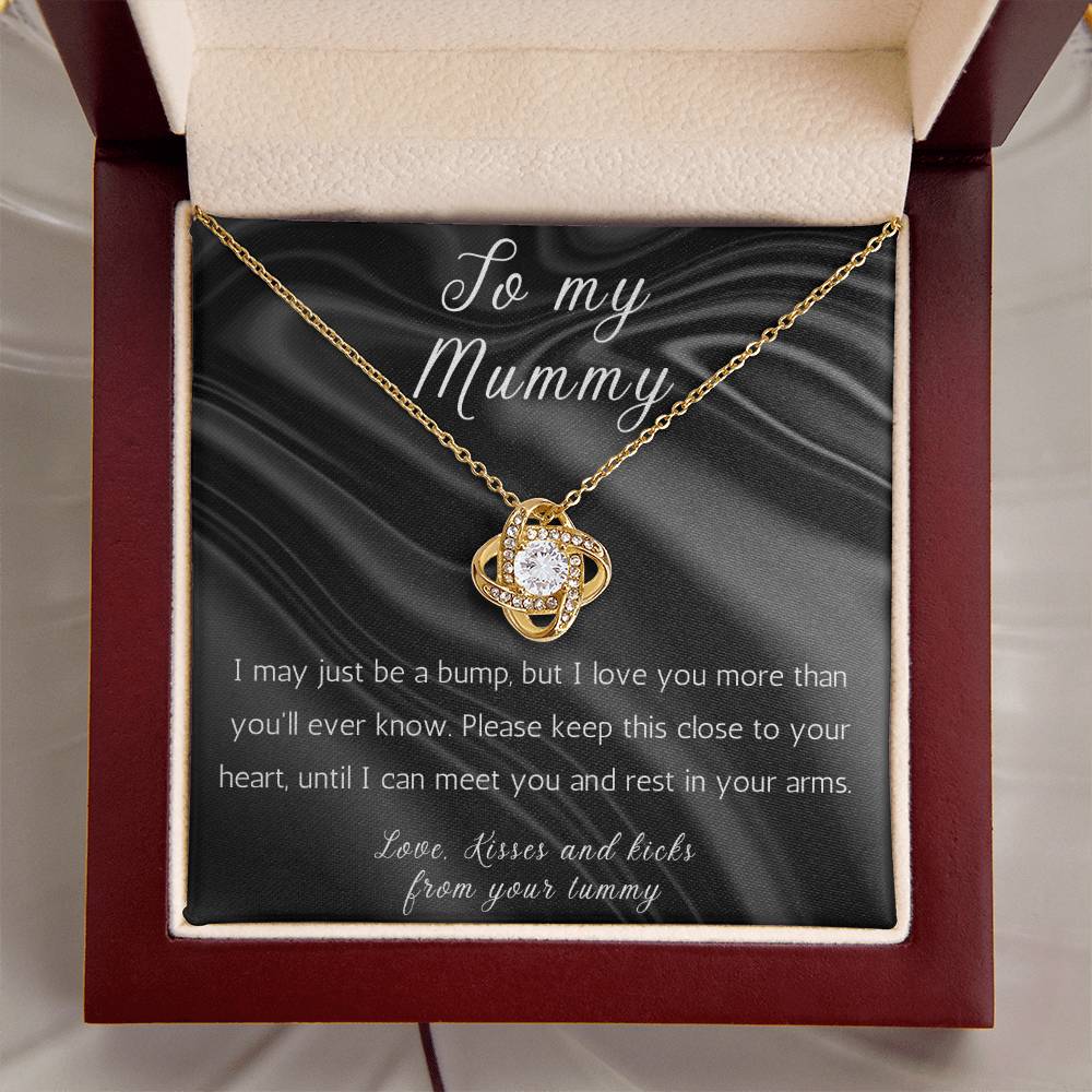 New Mom Gift Necklace, Mom To Be Gift, Pregnancy Gift For Mom, Love Knot Gift Necklace, Gift for Pregnant Mom, Expecting Mom