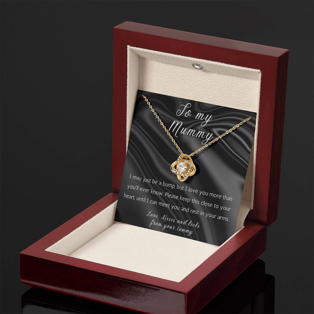 New Mom Gift Necklace, Mom To Be Gift, Pregnancy Gift For Mom, Love Knot Gift Necklace, Gift for Pregnant Mom, Expecting Mom