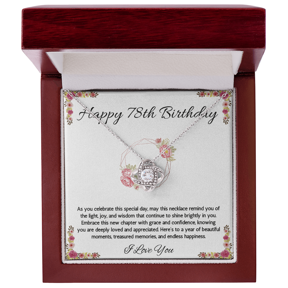 78th Birthday Gift Necklace, 78th Birthday Jewelry, Turning 78, necklace For Wife, Grandma, Mom, Woman, Birthday Gift Necklace For 78 Year Old