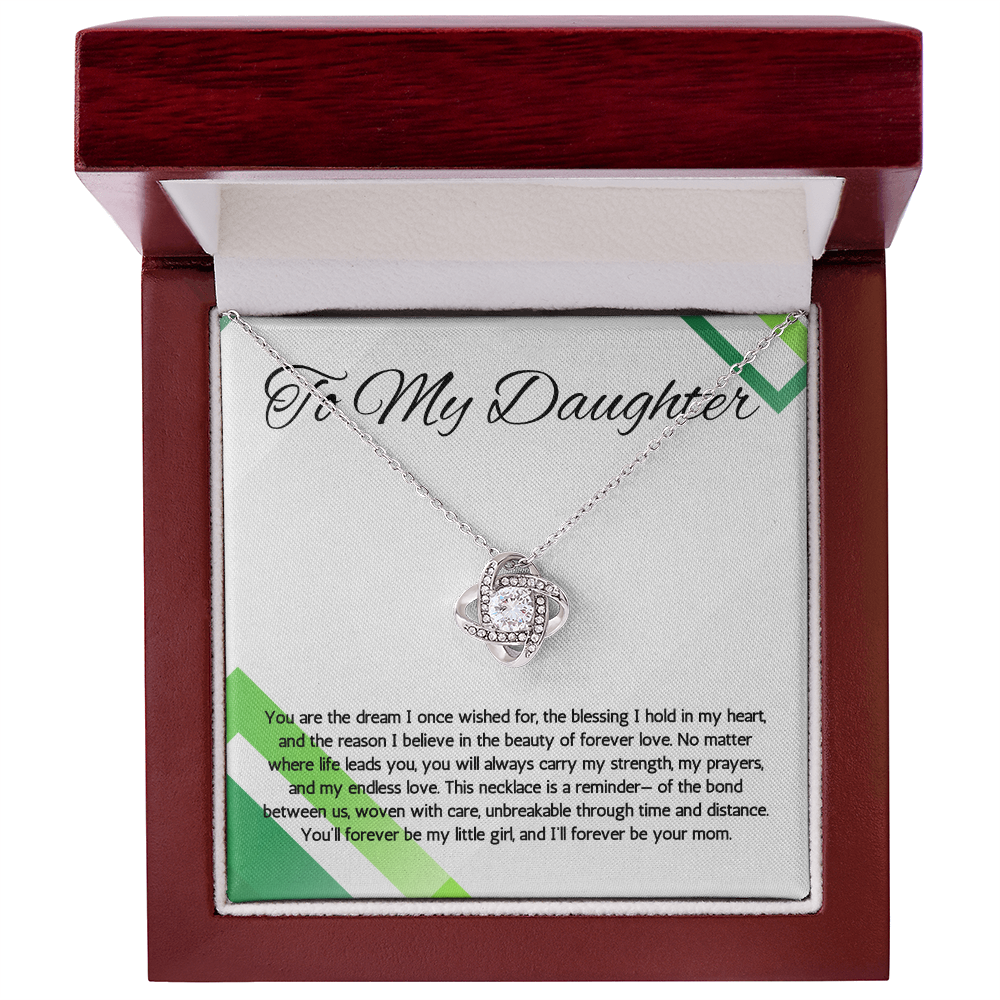 Daughter Gift Necklace From Mom Birthday Graduation Present from Mother Love Knot Jewelry