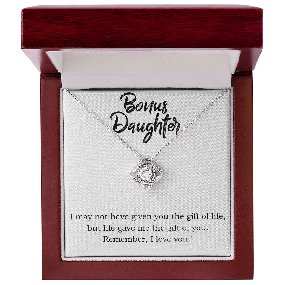 To My Bonus Daughter Gift Necklace, Step Daughter Gift Necklace, Gift From Step Mom, Dad, Birthday Gift Necklace