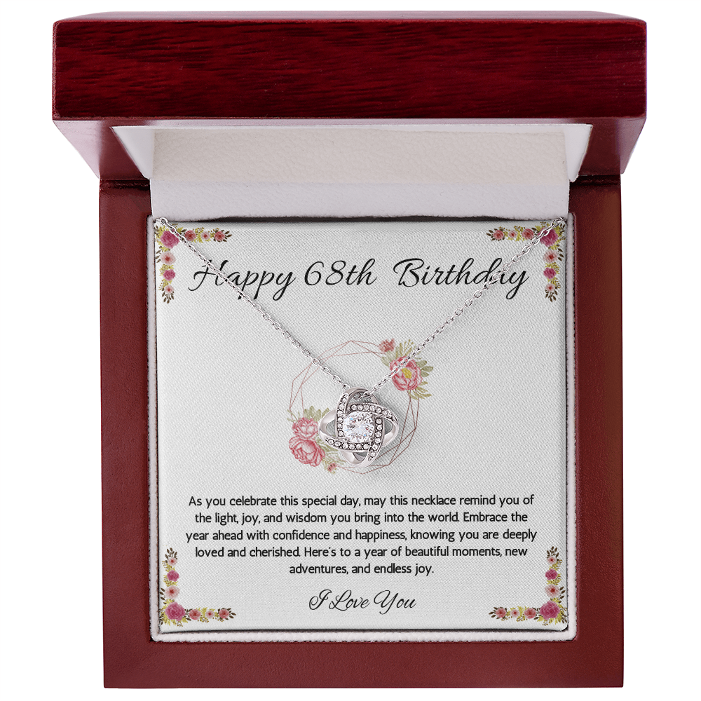 68th Birthday Gift Necklace, 68th Birthday Jewelry, Turning 68, necklace For Wife, Grandma, Mom, Woman, Birthday Gift Necklace For 68 Year Old