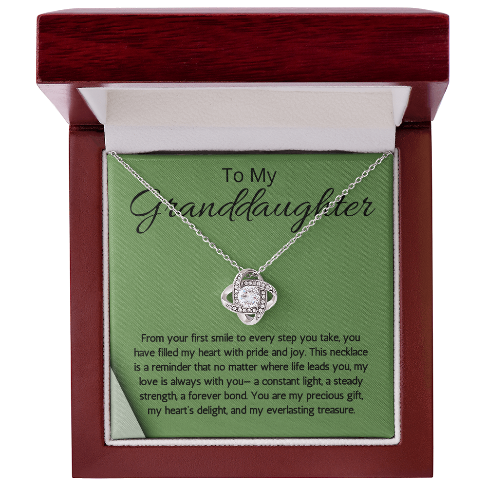 Granddaughter Gift Necklace from Grandma Grandpa Gift Birthday Christmas Graduation Love Knot necklace from Grandfather Grandmother
