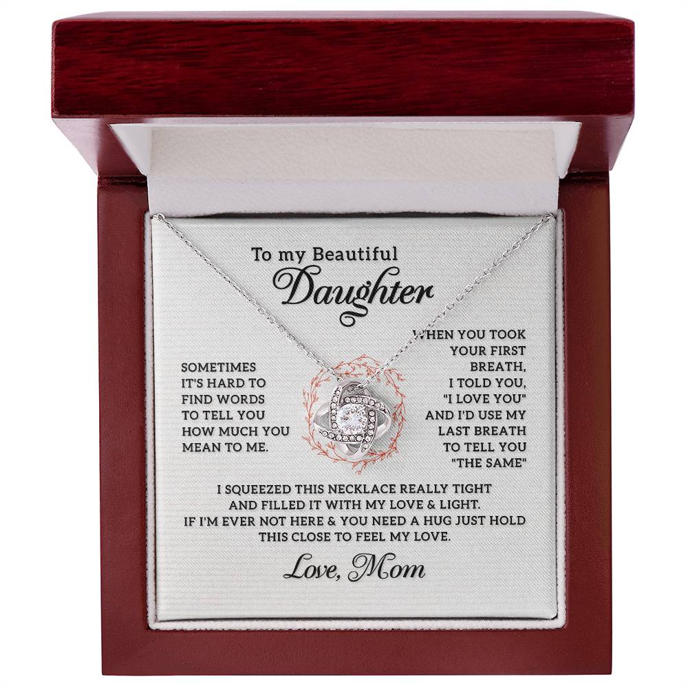 To My Beautiful Daughter, Birthday Gift Necklace For Daughter, Appreciation Gift Necklace For Daughter, Gift Necklace from Mother