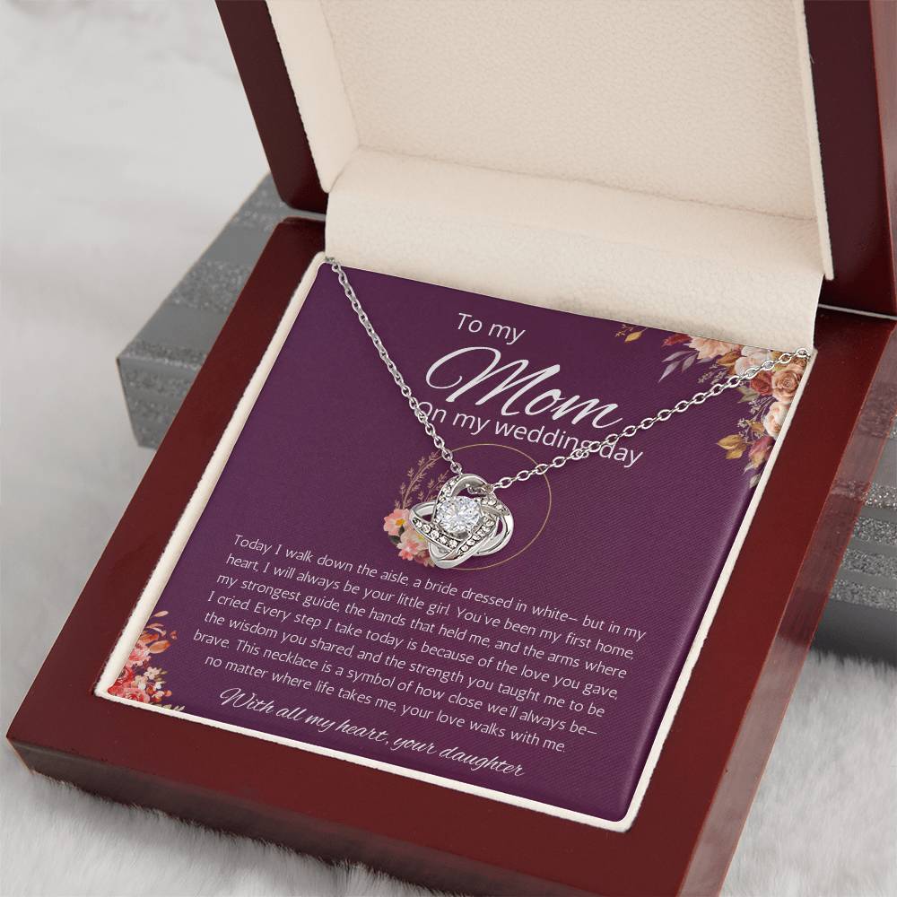 Mother of Bride Gift From Daughter Mother of the Bride From Bride Love Knot Necklace Wedding Gift, Engagement Gift from Daughter