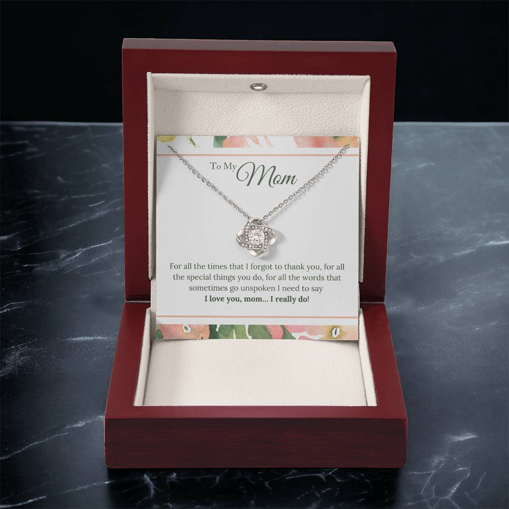 Thank You Mom, Gift Necklace For Mother, Mothers Day Gift Necklace, Mothers Birthday Gift Necklace, From Son, Daughter