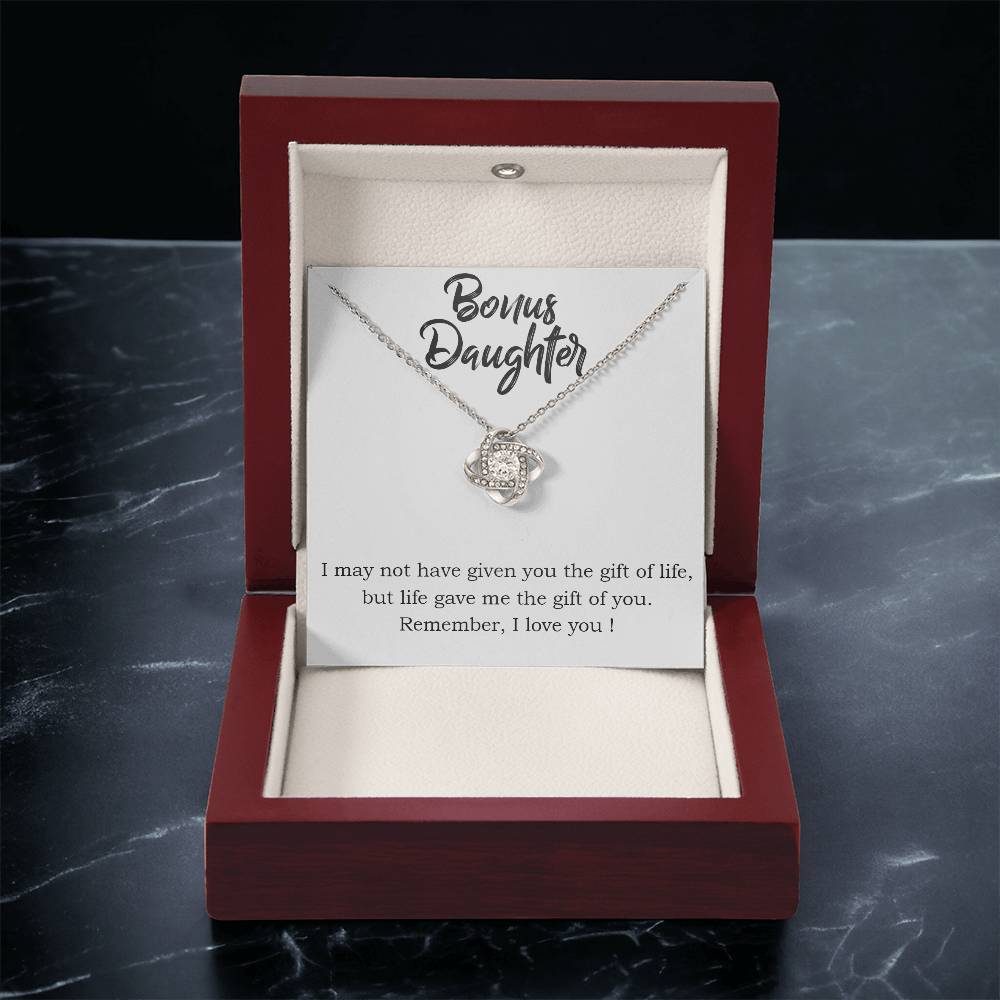 To My Bonus Daughter Gift Necklace, Step Daughter Gift Necklace, Gift From Step Mom, Dad, Birthday Gift Necklace