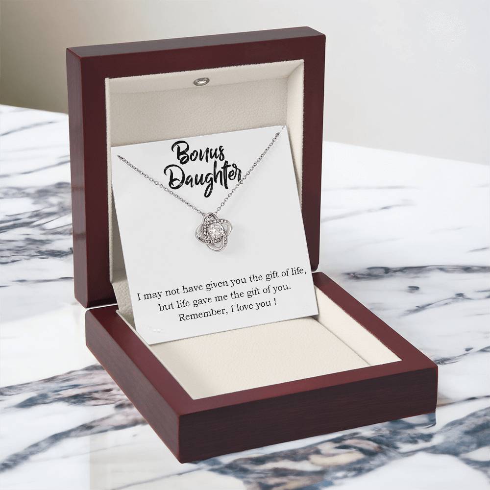 To My Bonus Daughter Gift Necklace, Step Daughter Gift Necklace, Gift From Step Mom, Dad, Birthday Gift Necklace
