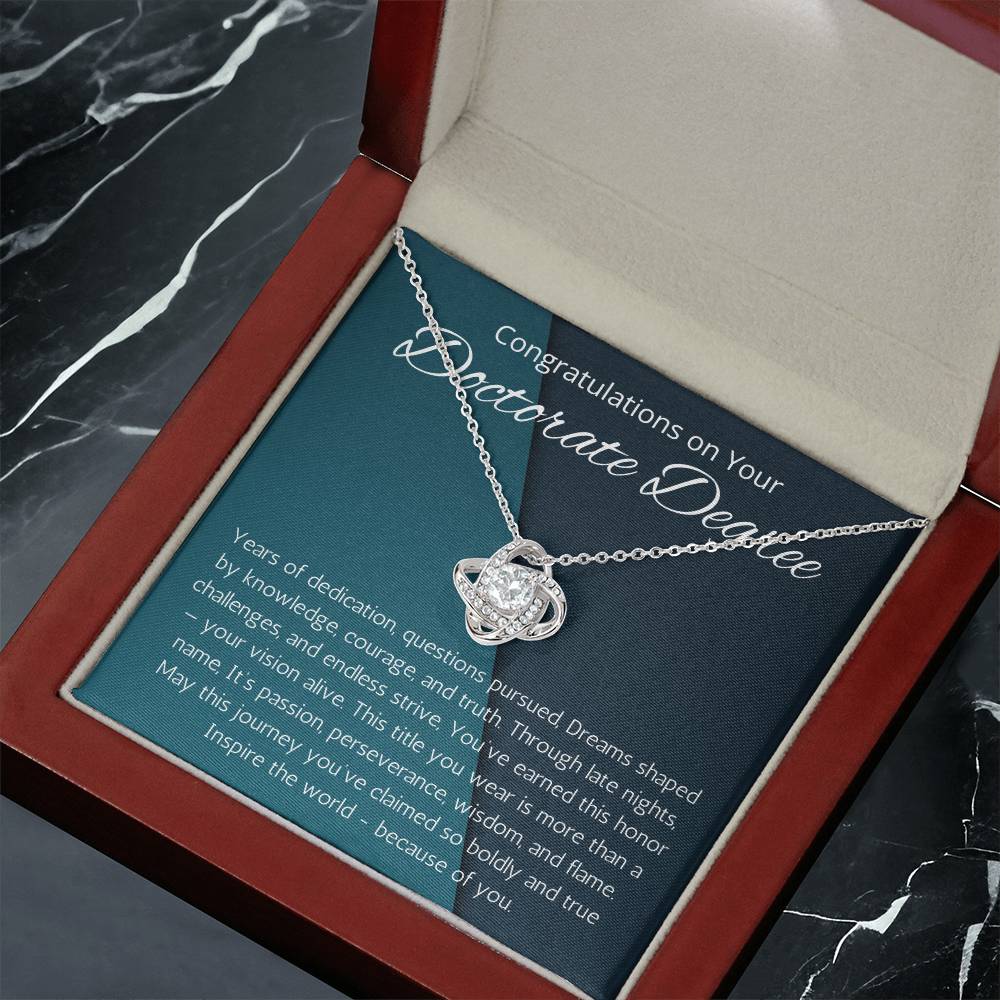 PHD Graduation Gift Necklace, Doctorate Gift for Her, Doctorate Ceremony Gift Necklace, PHD Graduation Present Jewelry