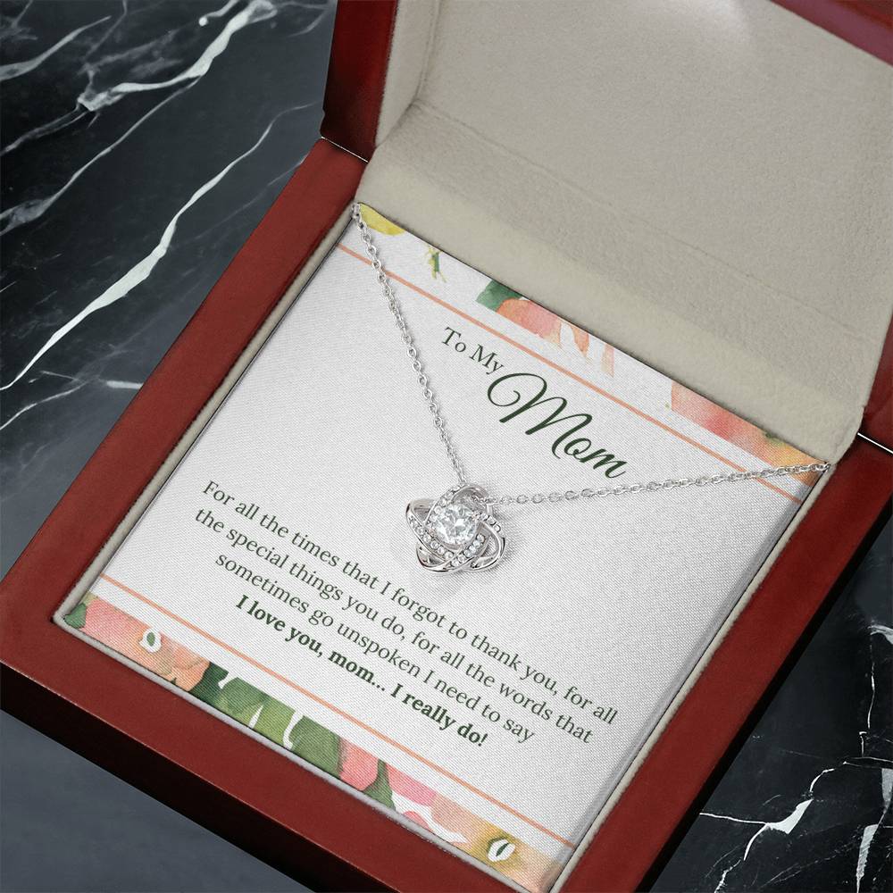 Thank You Mom, Gift Necklace For Mother, Mothers Day Gift Necklace, Mothers Birthday Gift Necklace, From Son, Daughter