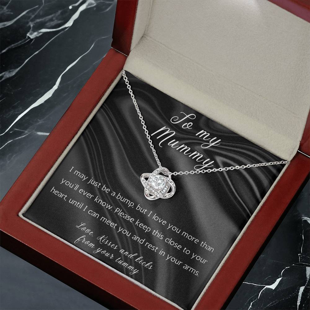 New Mom Gift Necklace, Mom To Be Gift, Pregnancy Gift For Mom, Love Knot Gift Necklace, Gift for Pregnant Mom, Expecting Mom