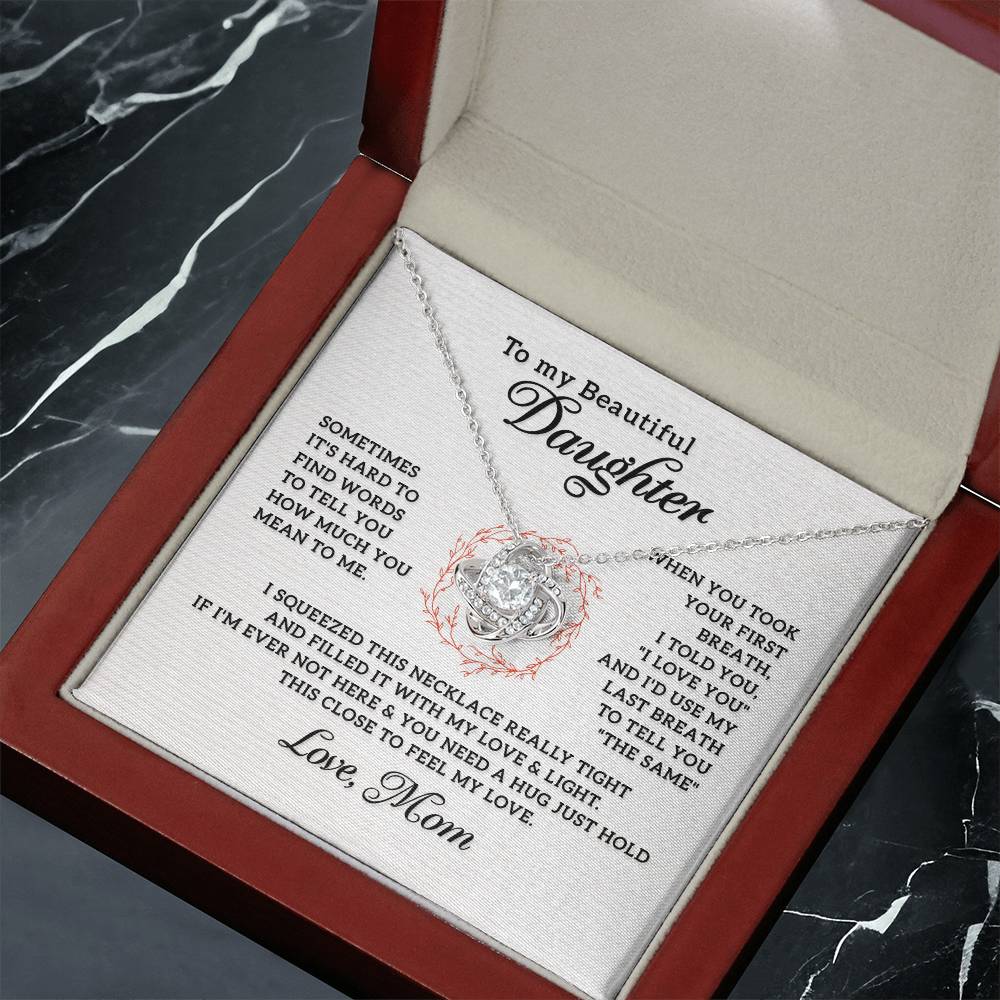 To My Beautiful Daughter, Birthday Gift Necklace For Daughter, Appreciation Gift Necklace For Daughter, Gift Necklace from Mother