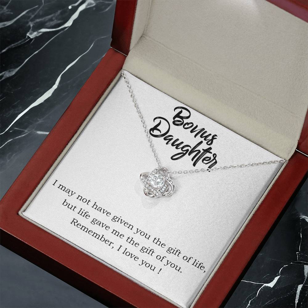 To My Bonus Daughter Gift Necklace, Step Daughter Gift Necklace, Gift From Step Mom, Dad, Birthday Gift Necklace