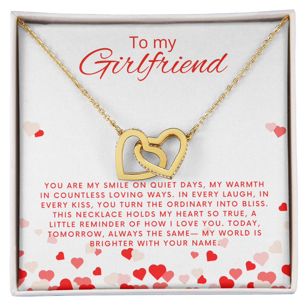 Girlfriend Necklace Gift, Interlocking Love Necklace, Birthday, Anniversary, Valentines Day Gift Necklace For Girlfriend from Boyfriend