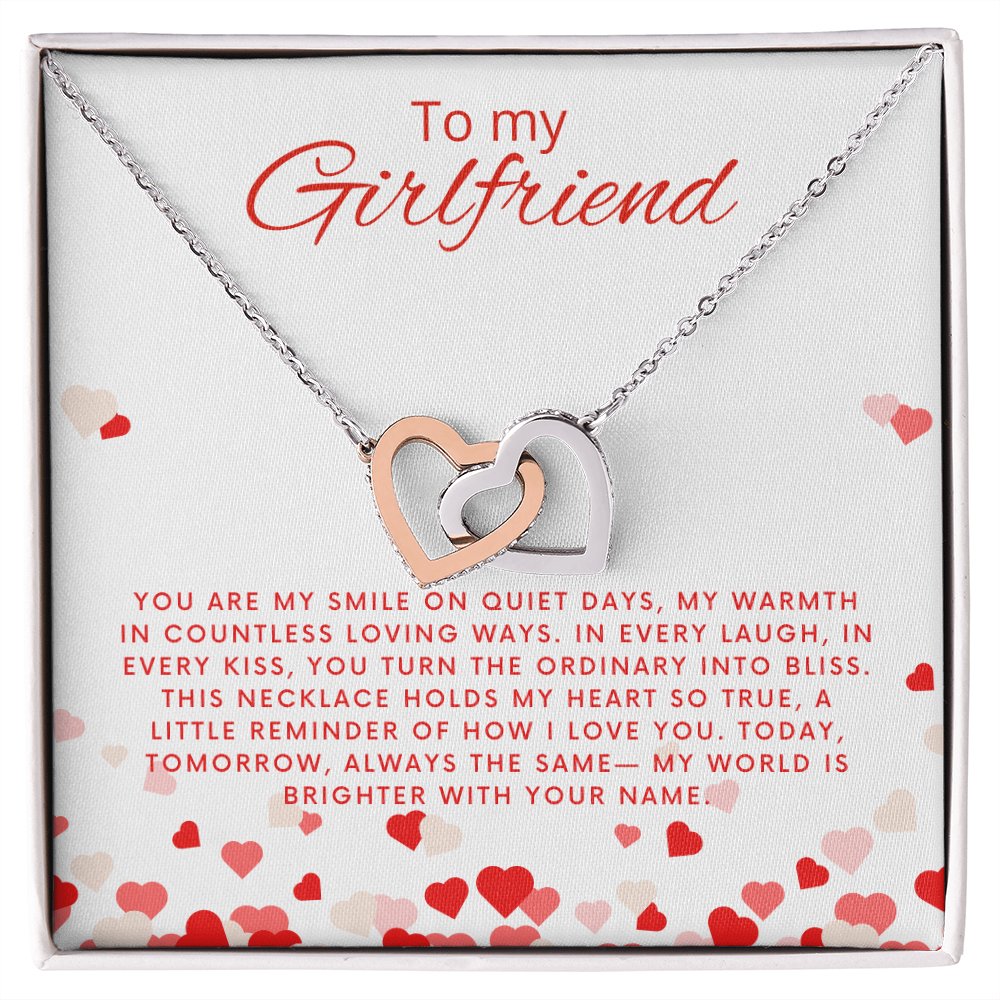 Girlfriend Necklace Gift, Interlocking Love Necklace, Birthday, Anniversary, Valentines Day Gift Necklace For Girlfriend from Boyfriend
