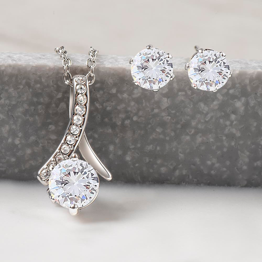 80th birthday gift for women, 80th birthday gift for mom, grandma, nana, Alluring Beauty Necklace and Earring Set, 80th birthday jewelry