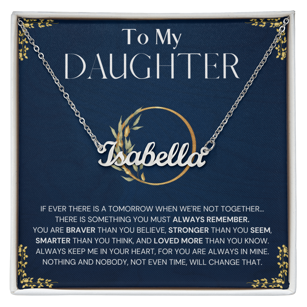 Daughter Gift Custom Name Necklace Birthday, Personalized Name necklace, Birthday Gift from Mom, Dad, Daughter Birthday