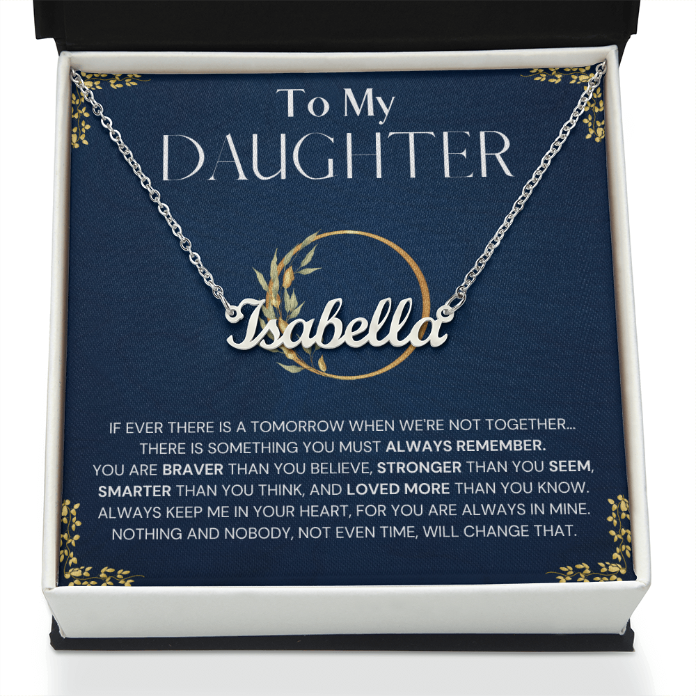 Daughter Gift Custom Name Necklace Birthday, Personalized Name necklace, Birthday Gift from Mom, Dad, Daughter Birthday