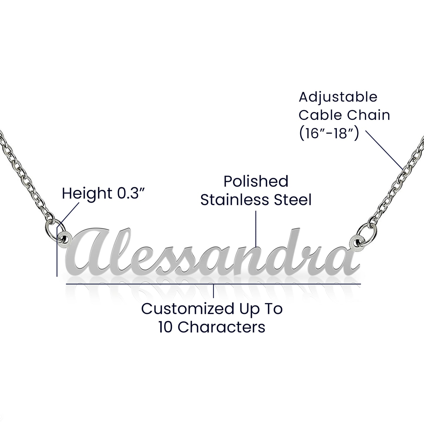 To My Daughter In Law Custom Name Necklace, Birthday Gift Necklace, Wedding, Christmas Gift For Daughter in Law Personalized Name Necklace