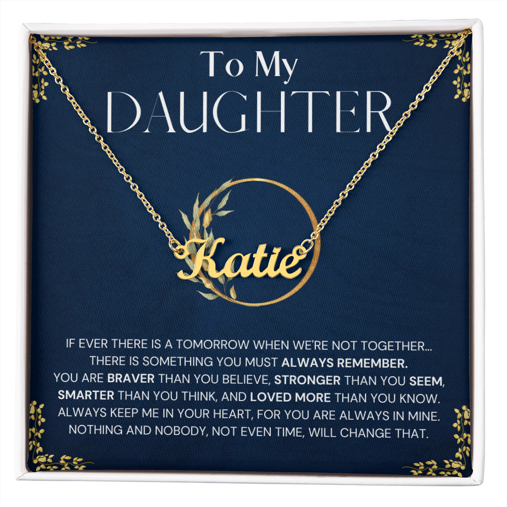 Daughter Gift Custom Name Necklace Birthday, Personalized Name necklace, Birthday Gift from Mom, Dad, Daughter Birthday