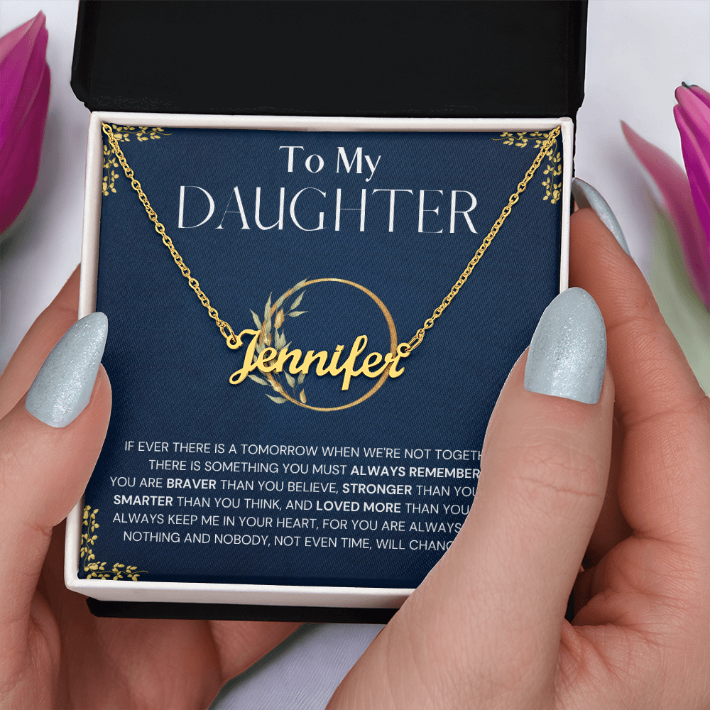 Daughter Gift Custom Name Necklace Birthday, Personalized Name necklace, Birthday Gift from Mom, Dad, Daughter Birthday